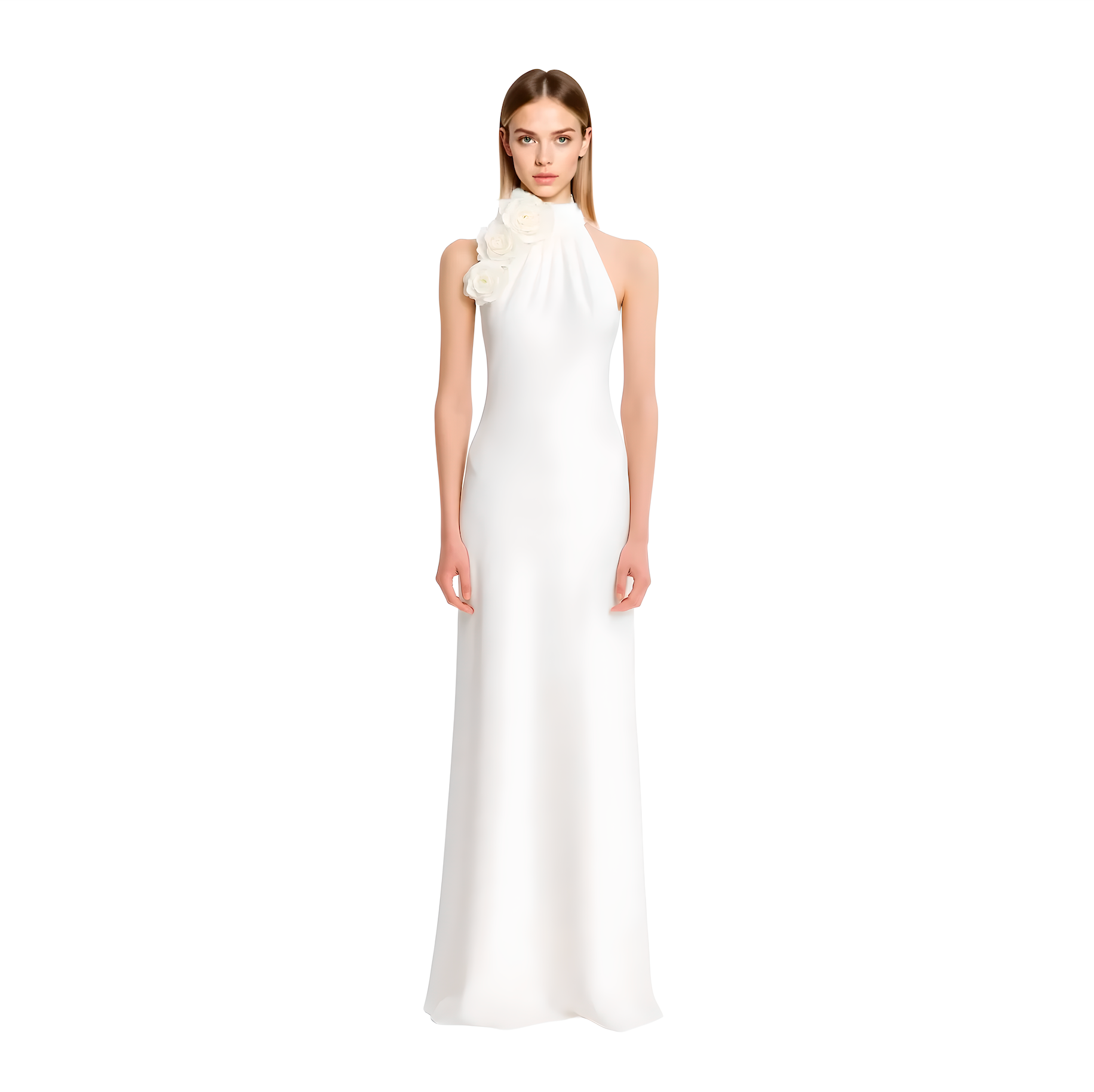 Isabel Floral Applique Gown