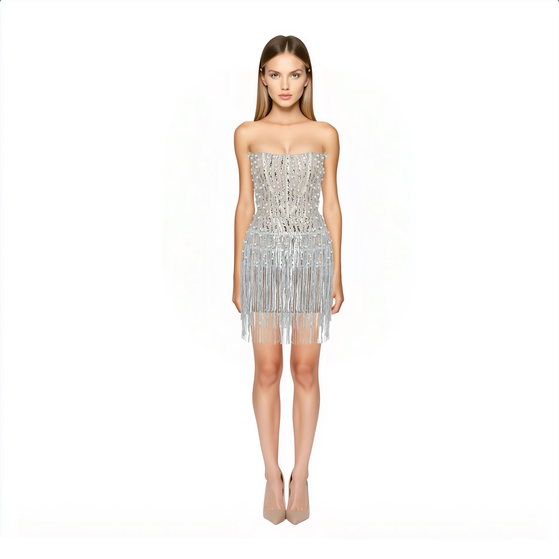 Sorel Pearl Sequin Mini Dress