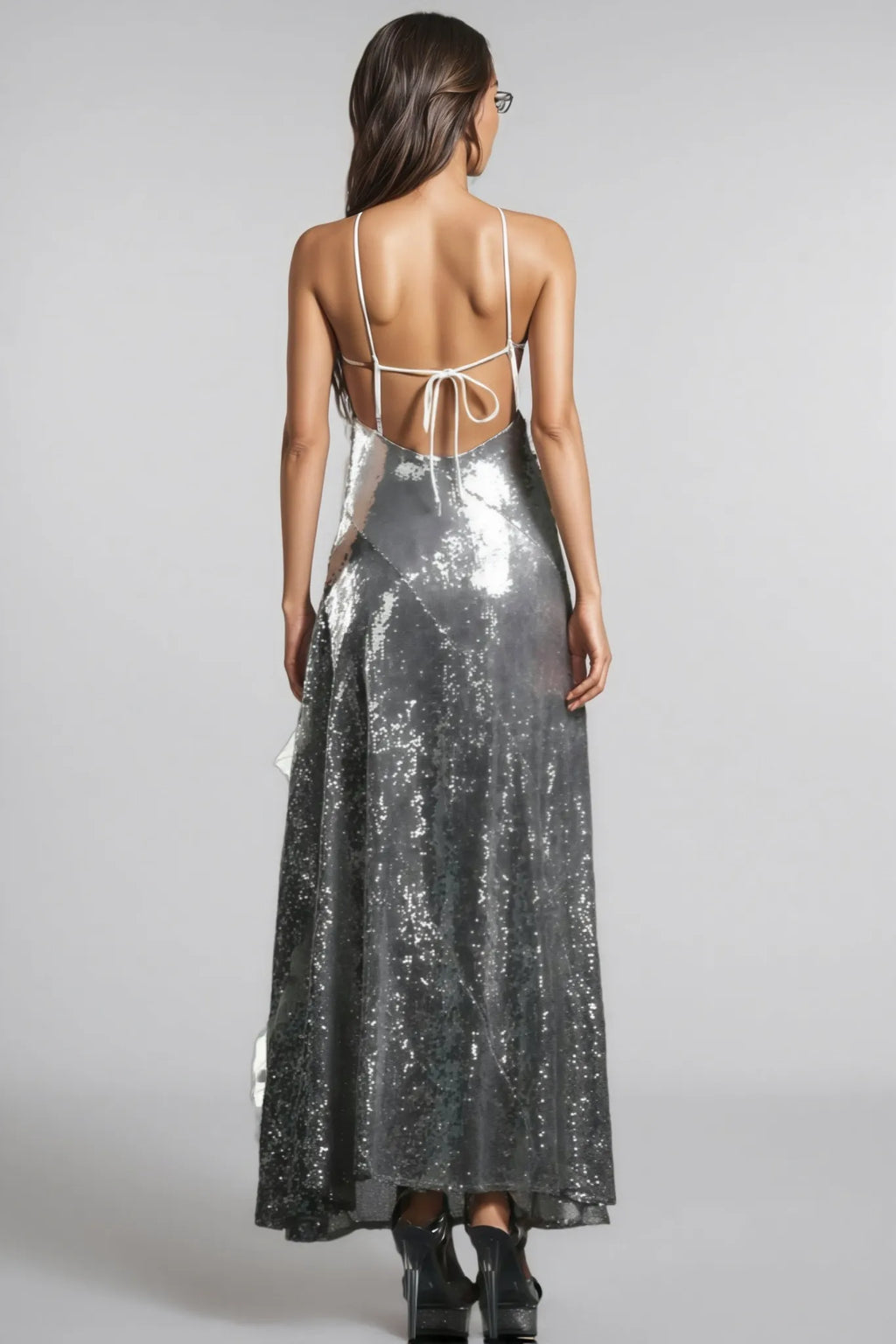 Luna Shimmer Halter Gown