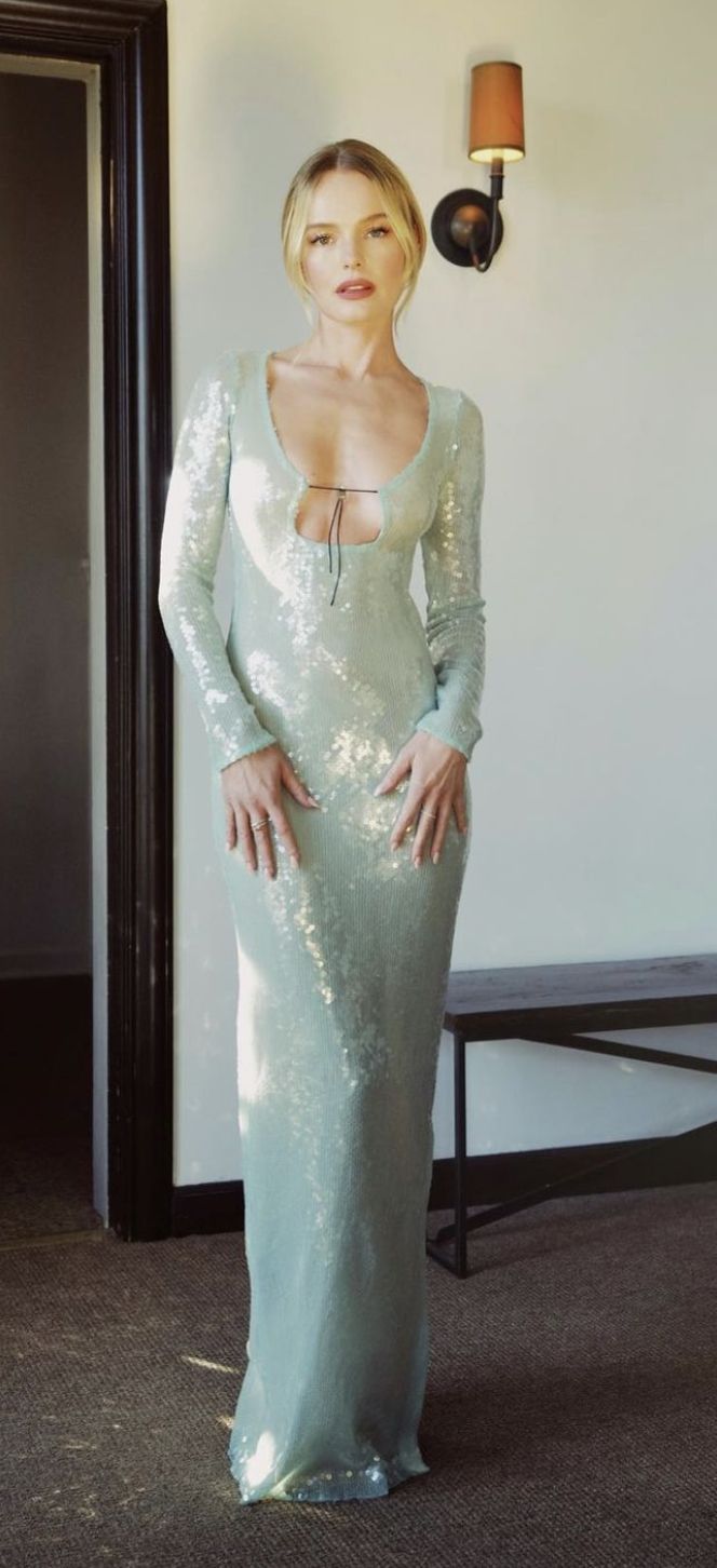 SOLARIA LONG SLEEVE ICE SEQUIN MAXI DRESS