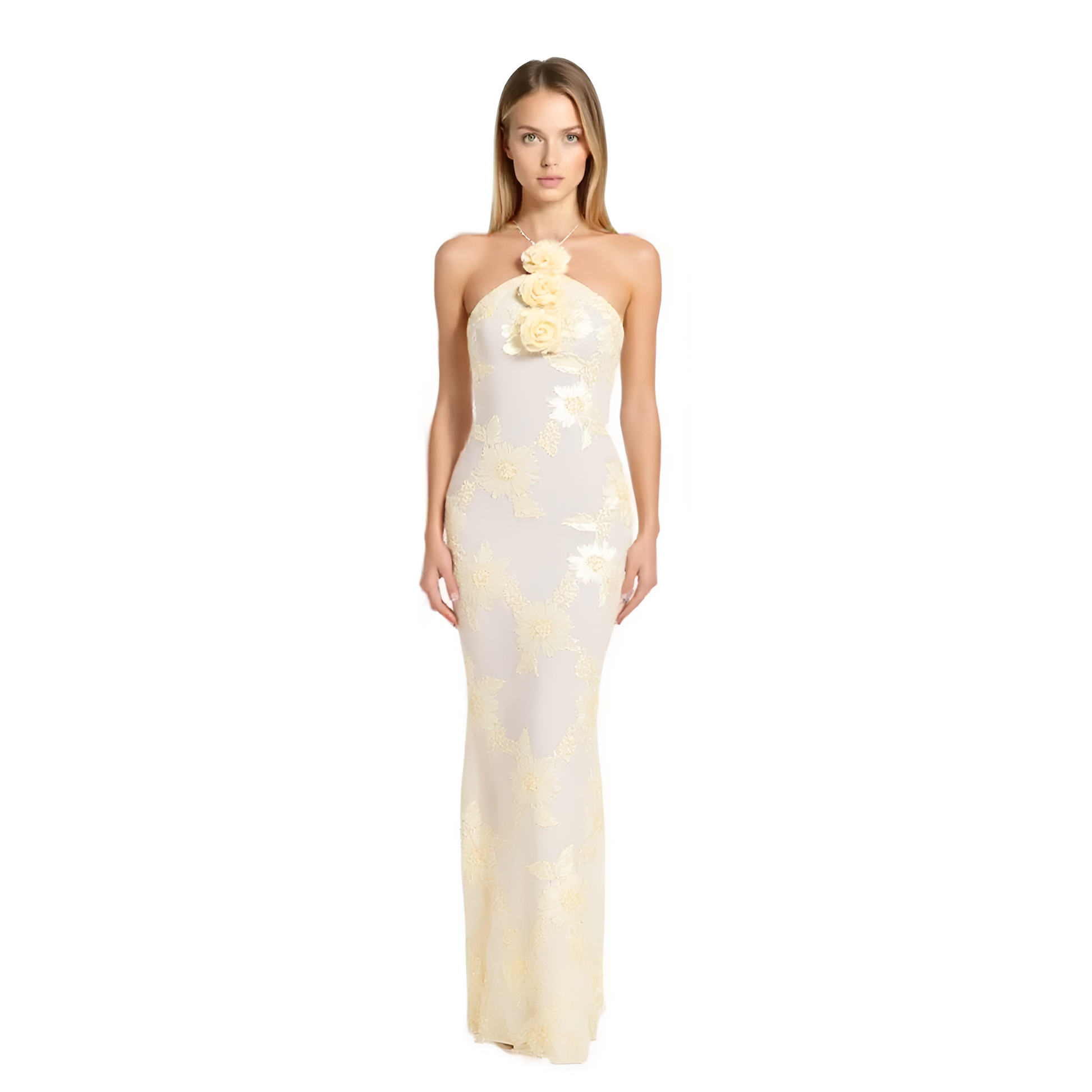 Alana White Floral Appliqué