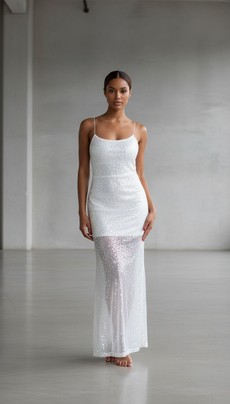 SELENA SEQUIN SLIP MAXI