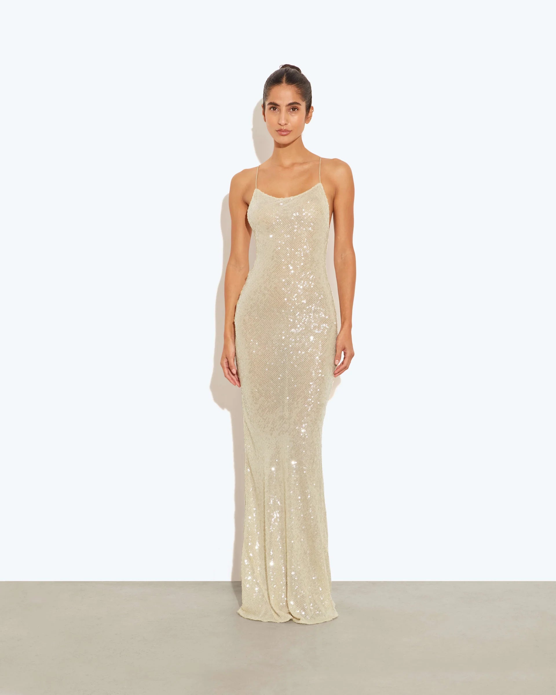 Serena Sequin Slip Maxi