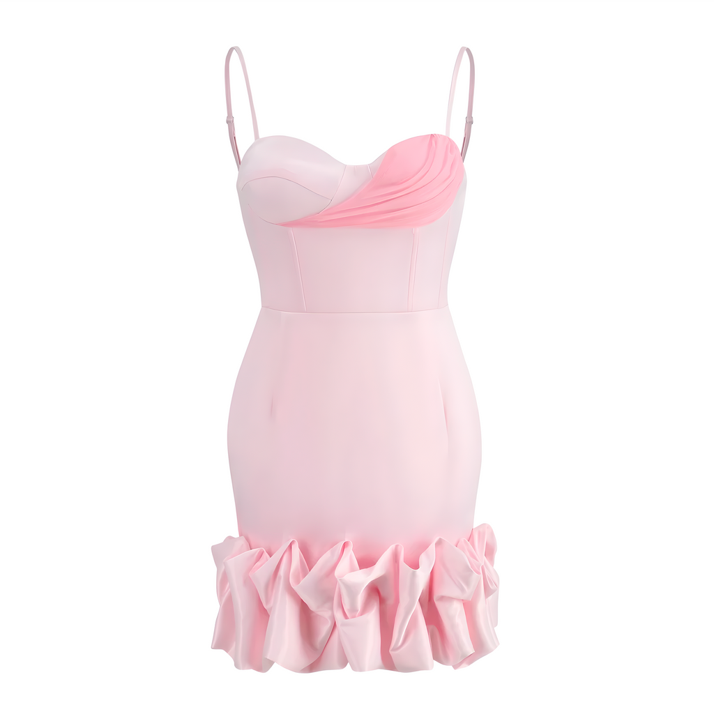 Karolina Rose Ruffle Corset Dress