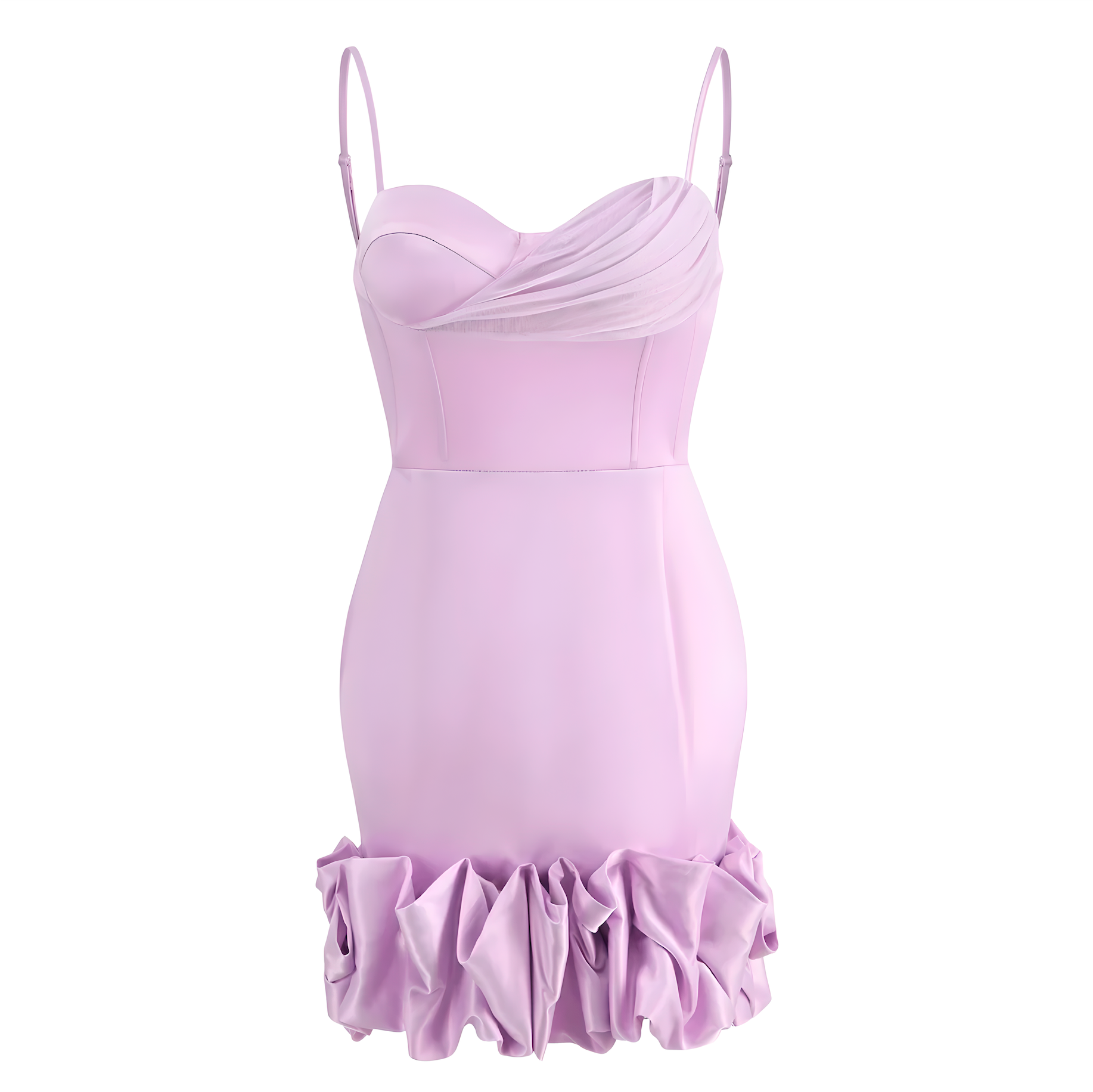 Karolina Lavender Ruffle Corset Dress