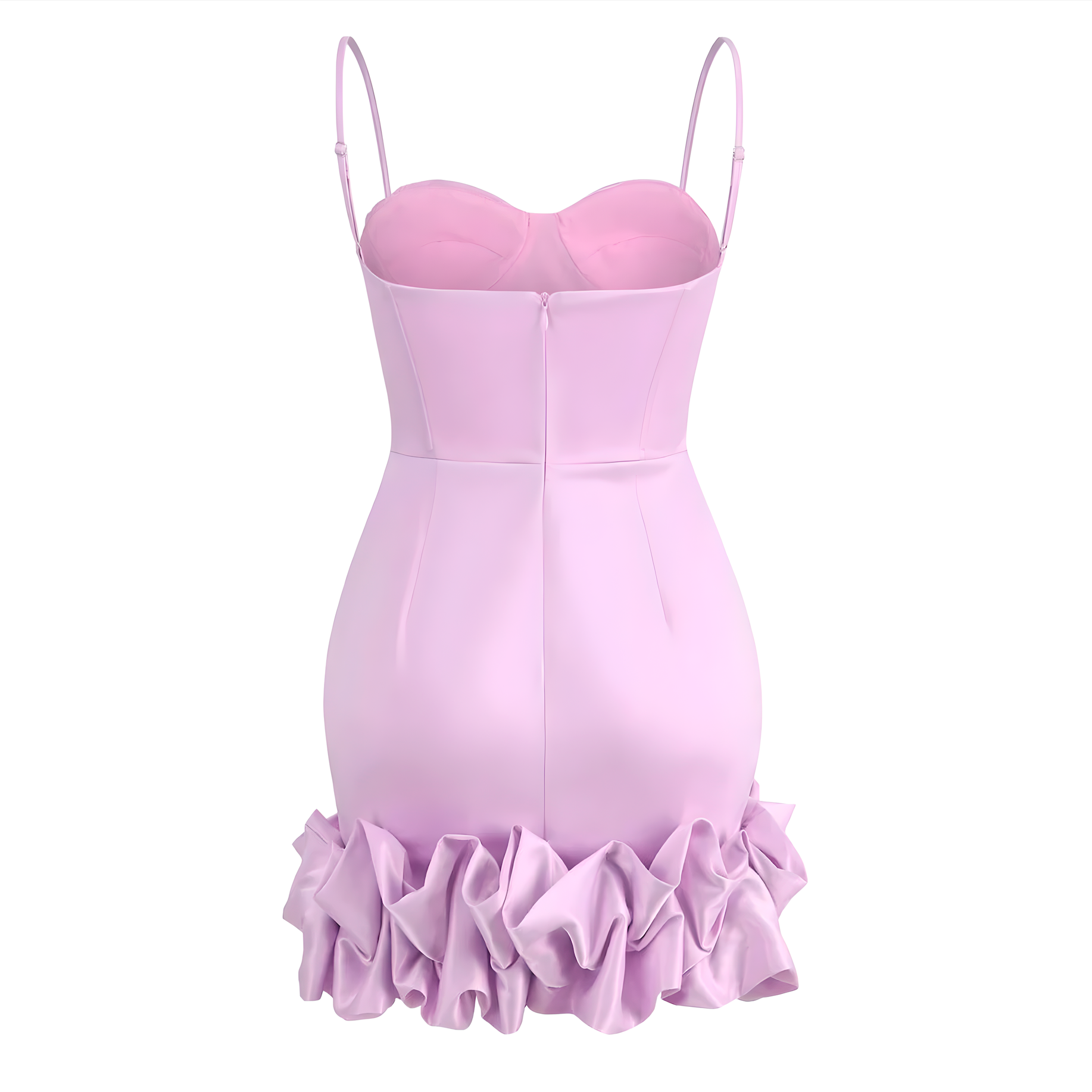 Karolina Lavender Ruffle Corset Dress