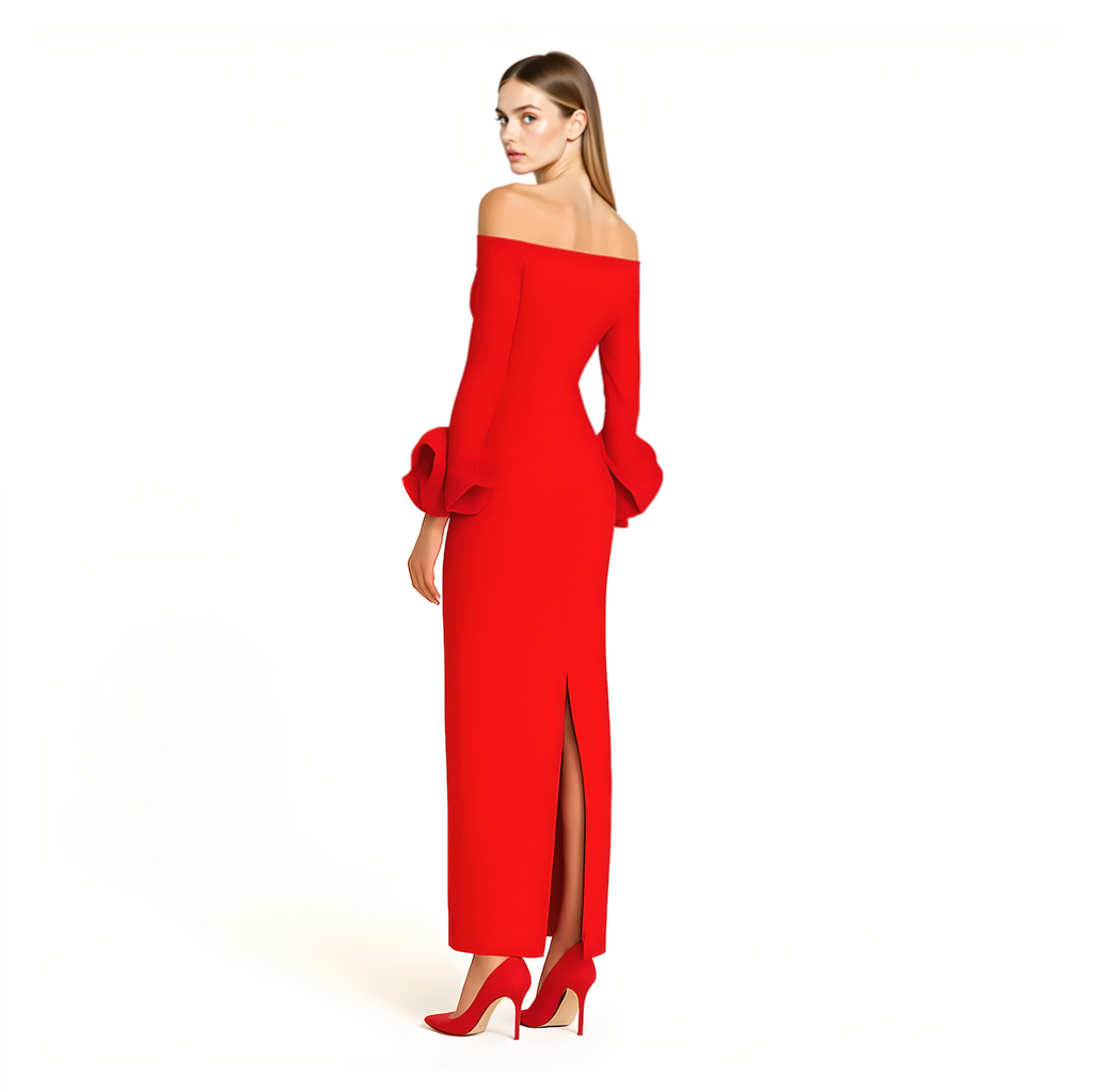 Talia Puff Cuff Maxi Dress