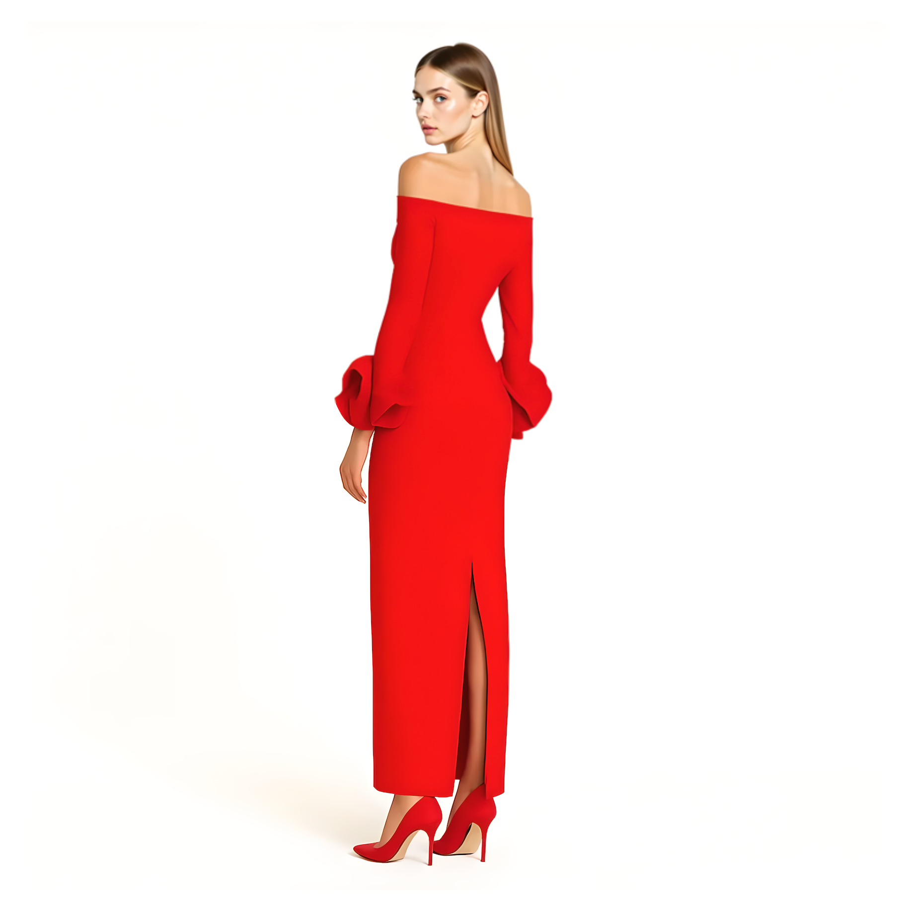 Talia Puff Cuff Maxi Dress