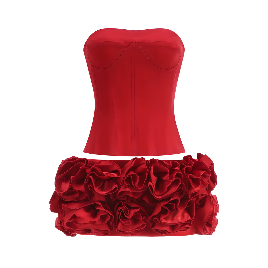 Red Rosa Two Piece Set