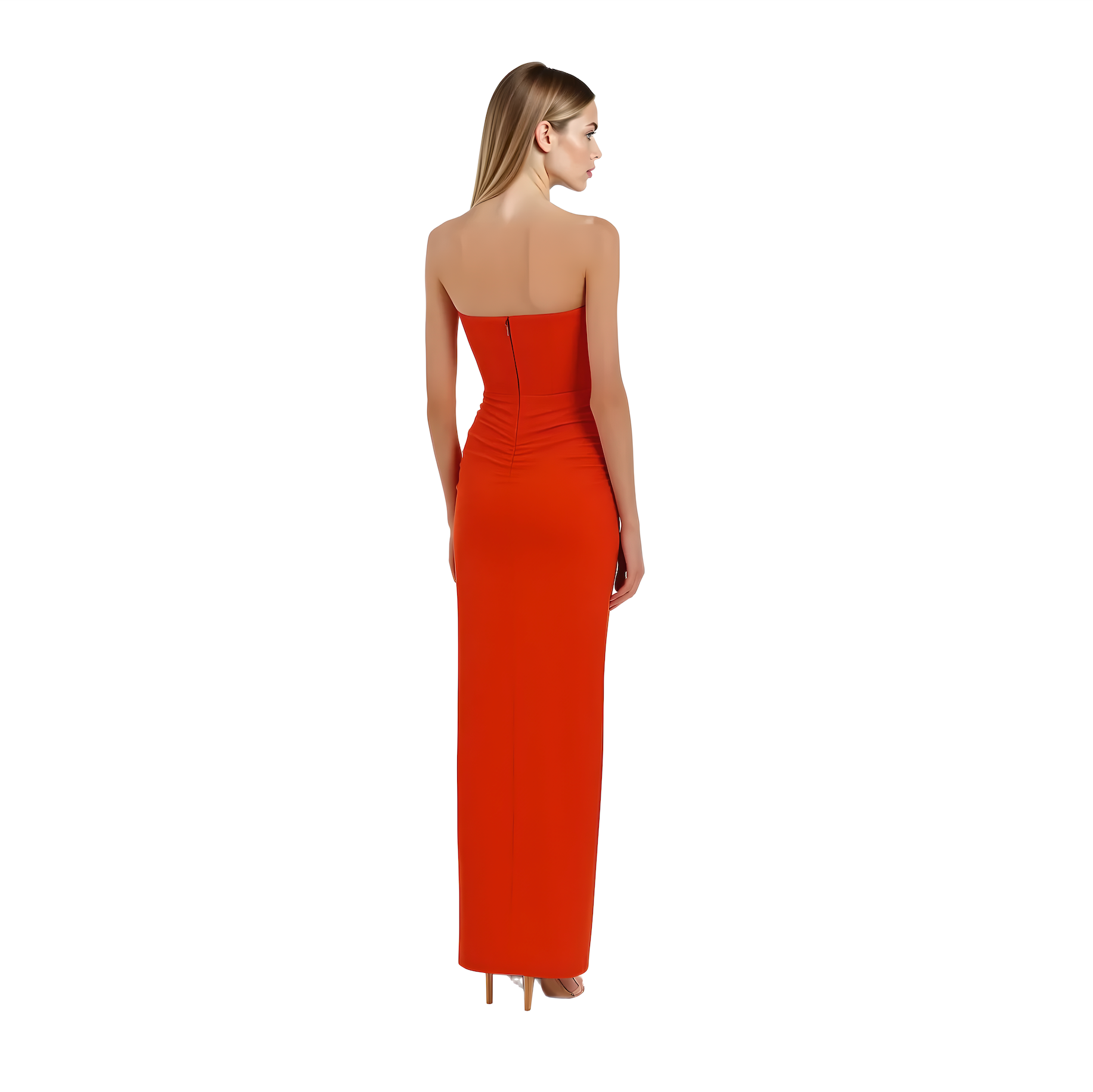 Luna Red Strapless Corset Dress