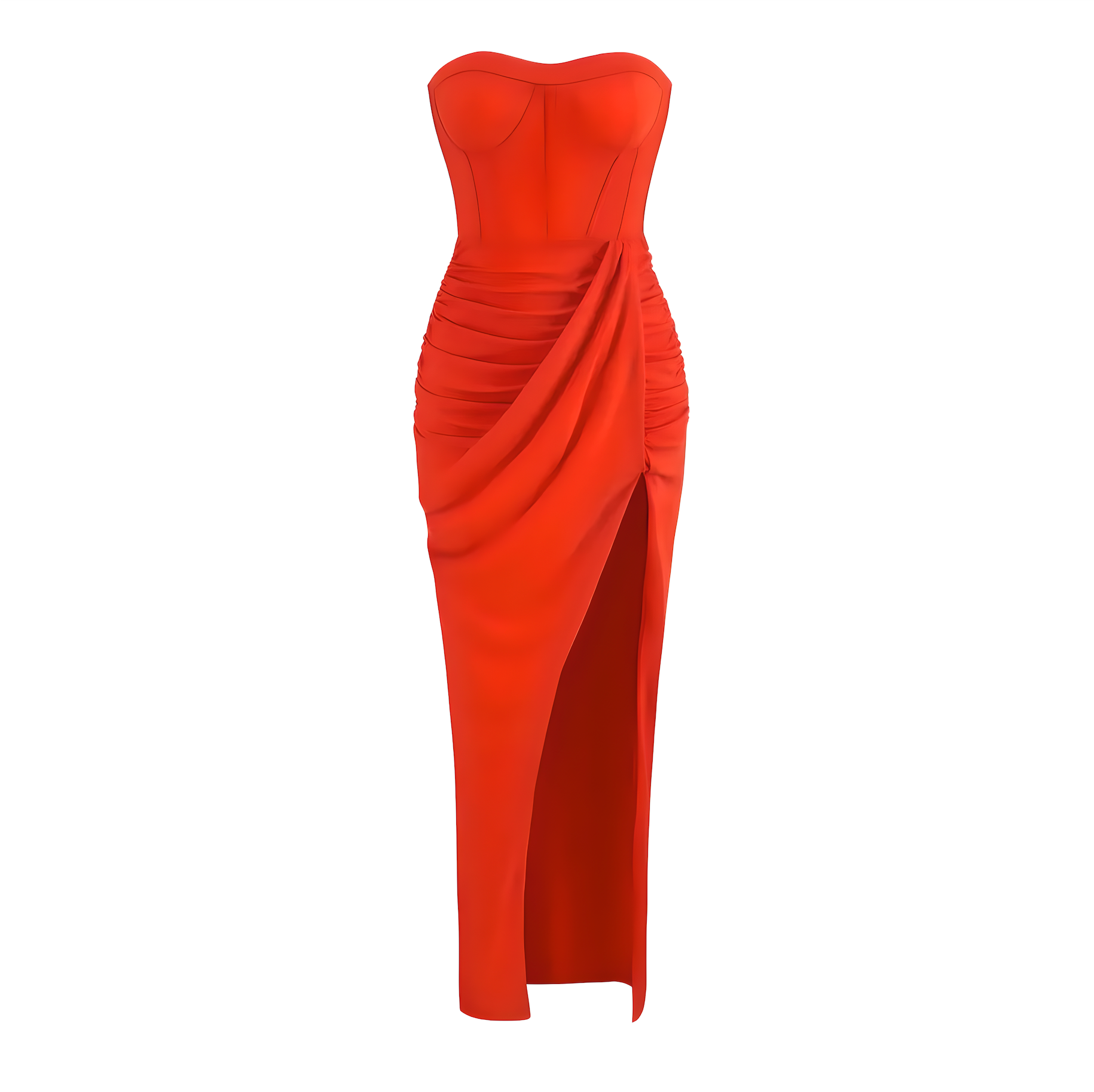 Luna Red Strapless Corset Dress