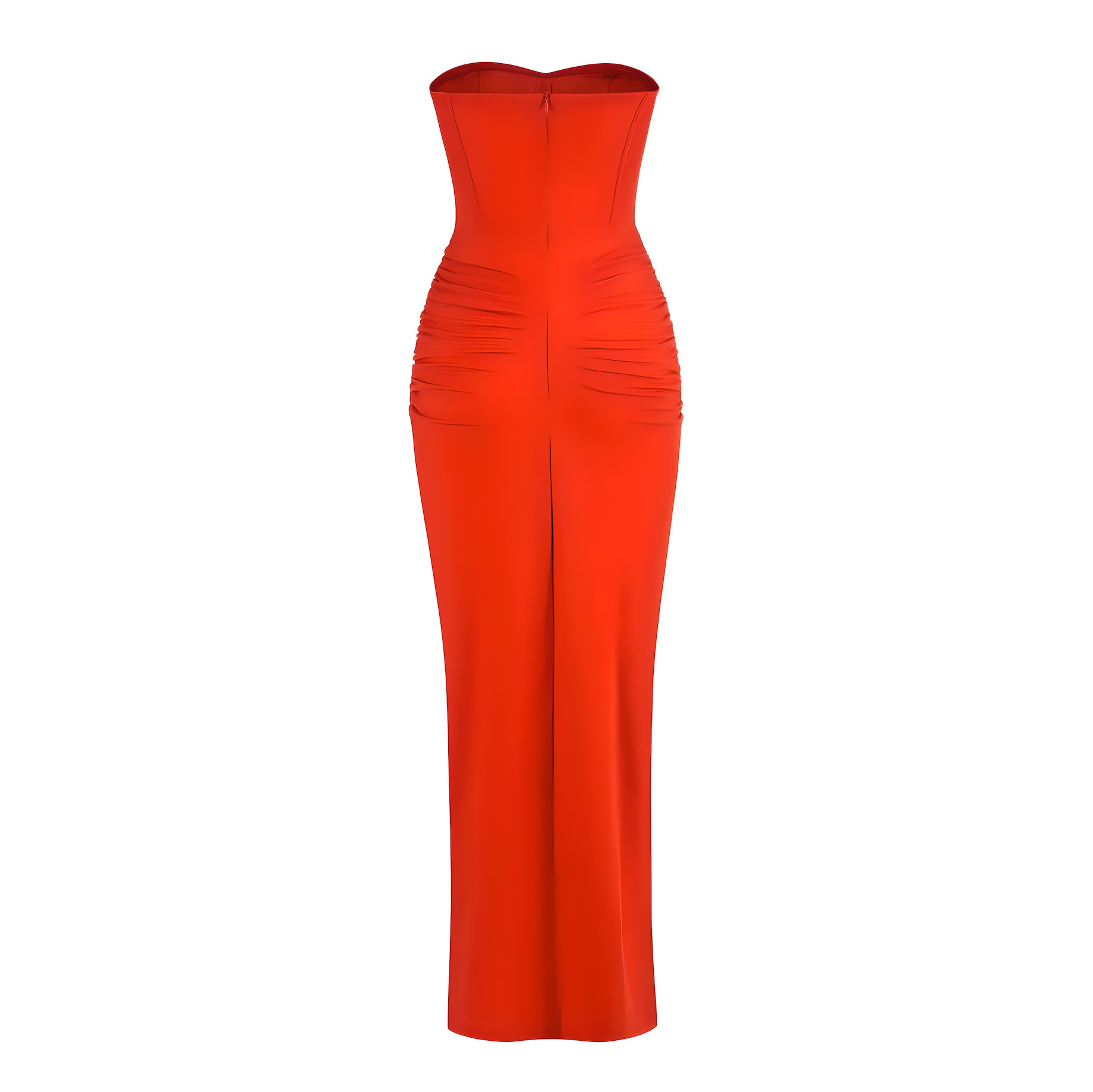 LUNA RED STRAPLESS CORSET DRESS