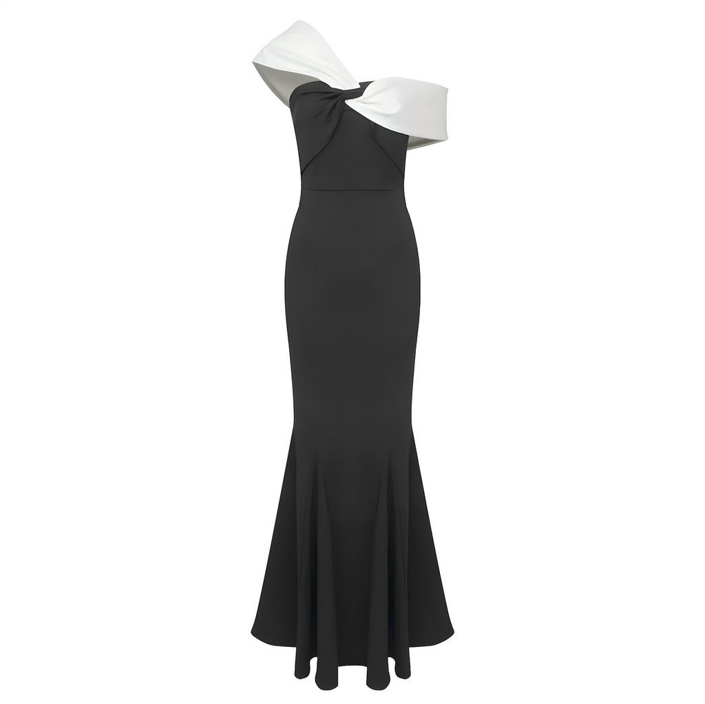 Asymmetric Cady Maxi Dress