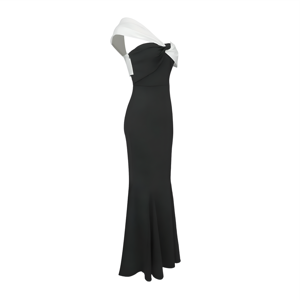Asymmetric Cady Maxi Dress