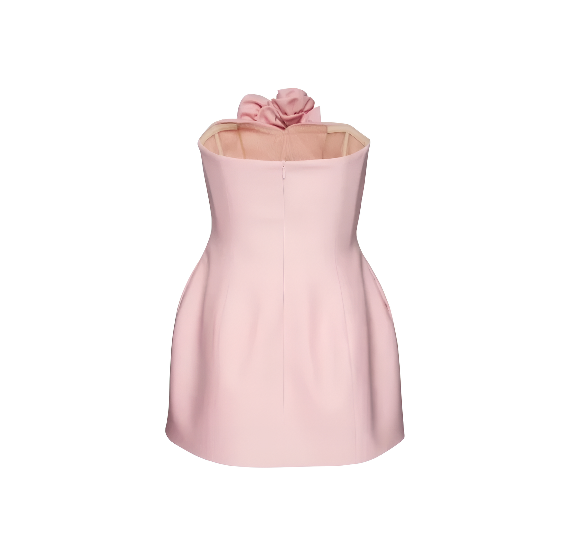 TWIN ARCHIVE. FLORAL-APPLIQUÉ MINIDRESS PINK