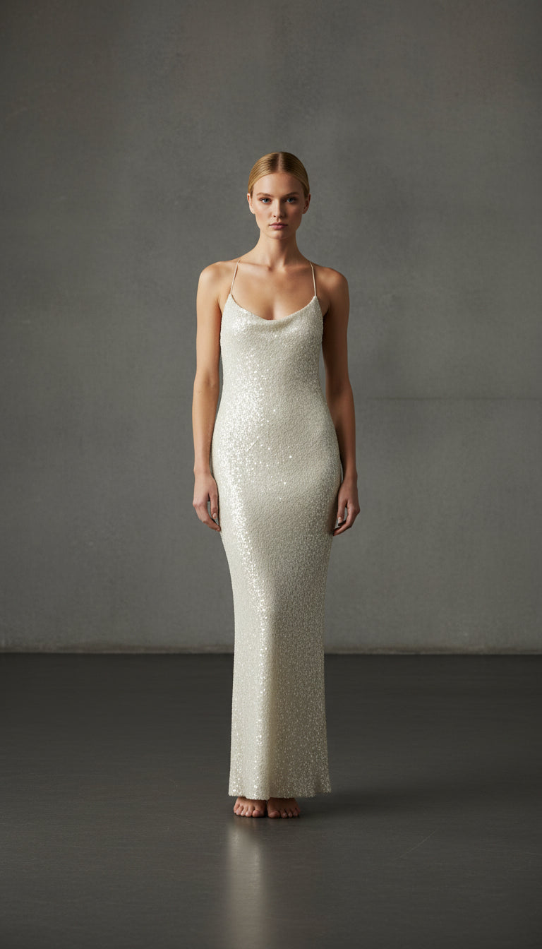 SERENA SEQUIN SLIP MAXI