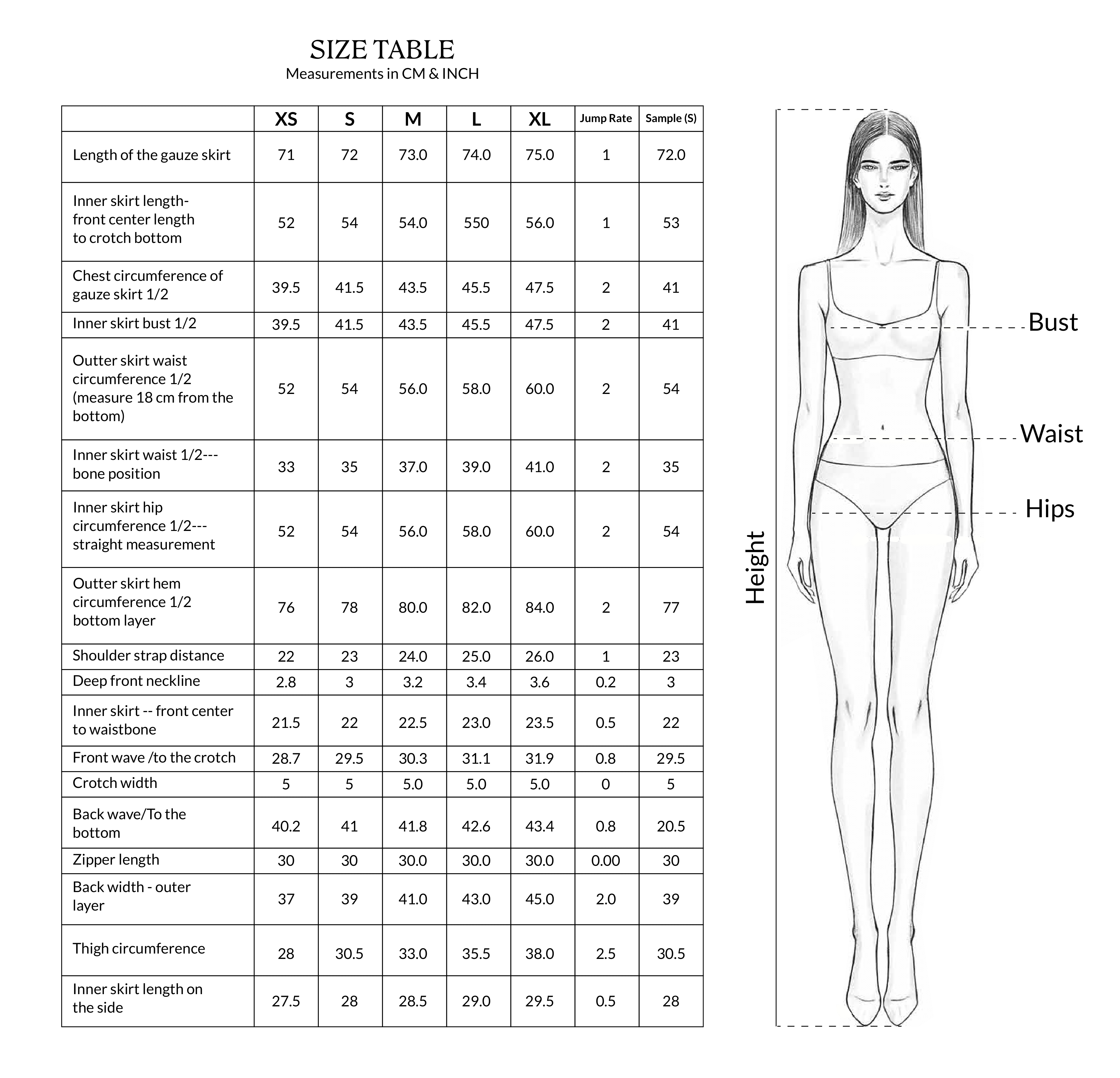 Size Guide - Femme Elan