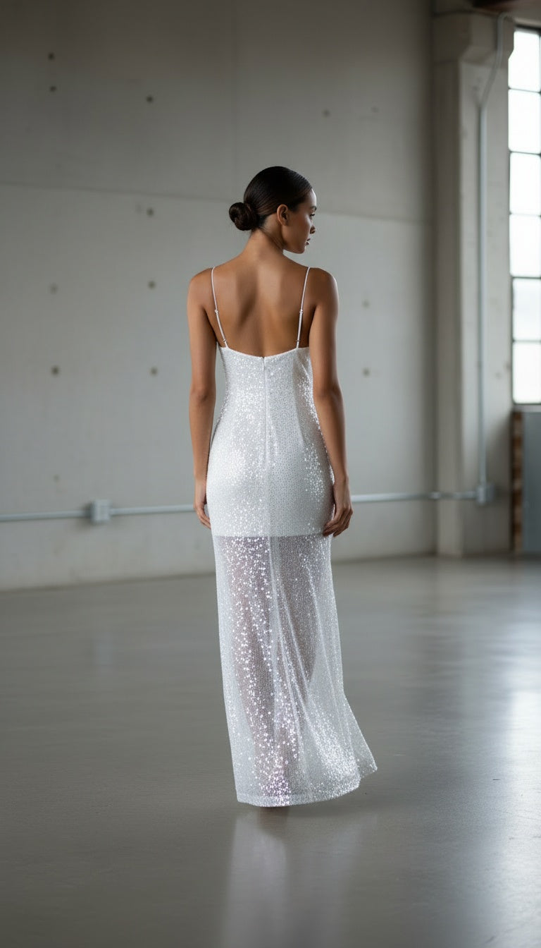SELENA SEQUIN SLIP MAXI