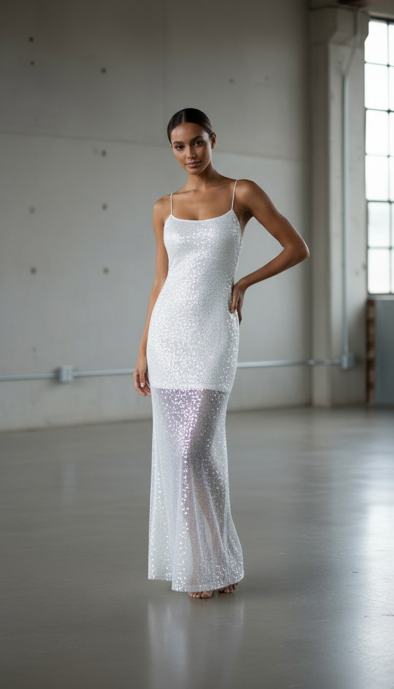 SELENA SEQUIN SLIP MAXI
