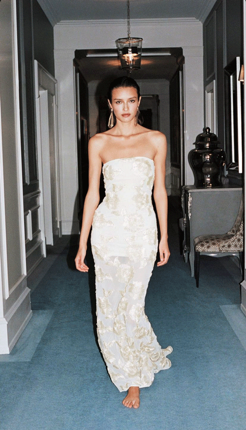 NADIA FLORAL EMBROIDERED GOWN